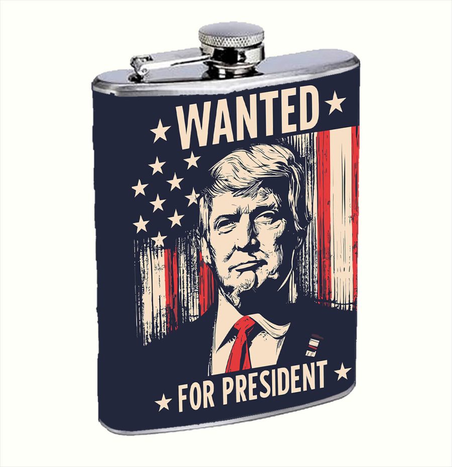 President Donald Trump 2024 L8 8oz Stainless Steel Flask Drinking Whiskey Liquor