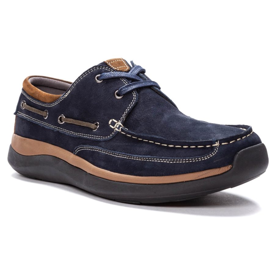 Propet Pomeroy MCA082S Men's Boat Shoe - Comfort Orthopedic Diabetic Shoe - Extra Depth for Orthotics - Extra Wide