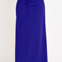 Purplish Blue A Line Drawastring Pocket Maxi Skirt