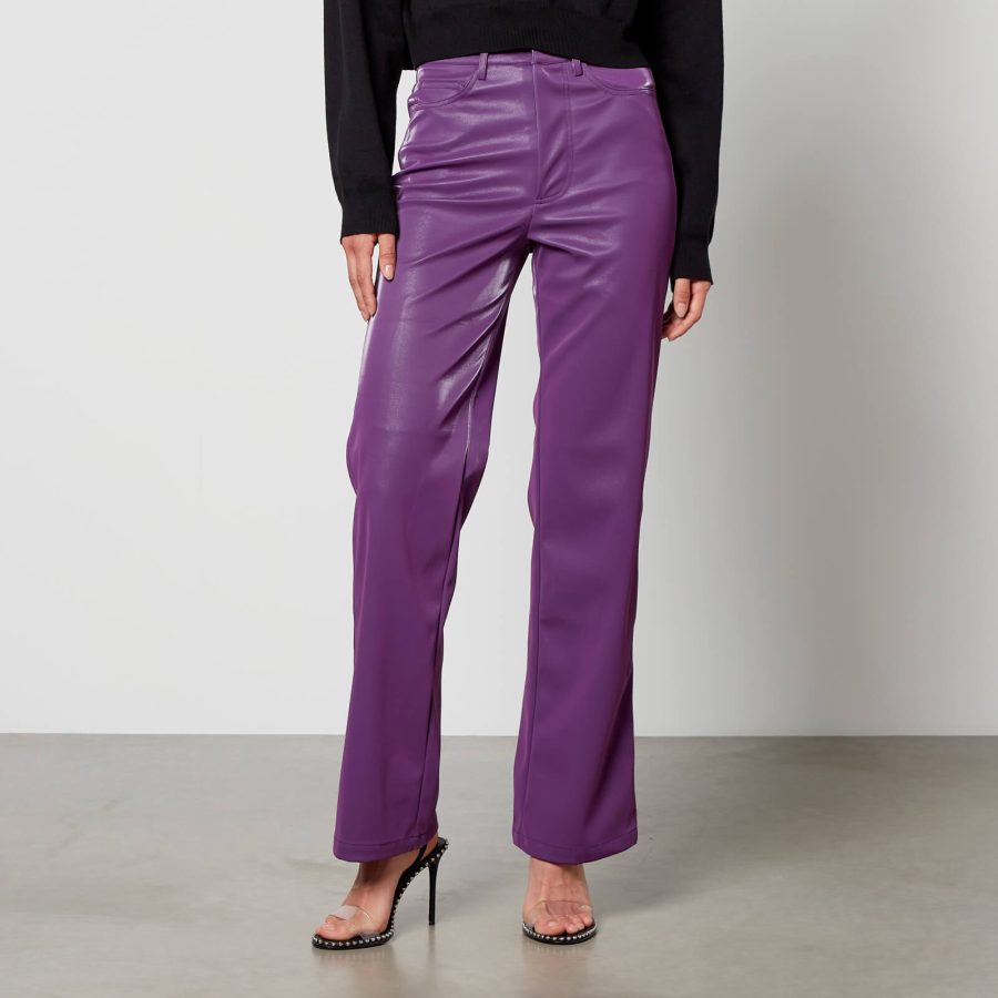 Rotate Birger Christensen Faux Leather Straight-Leg Trousers - DK 32/UK 4