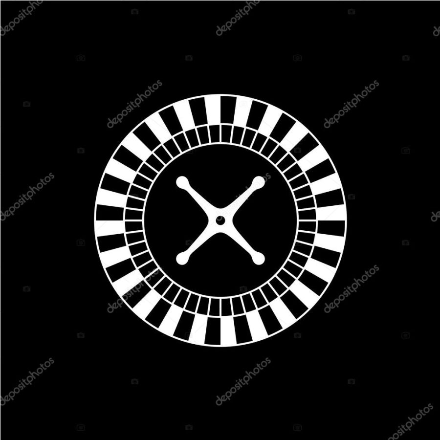 Roulette casino wheel icon.
