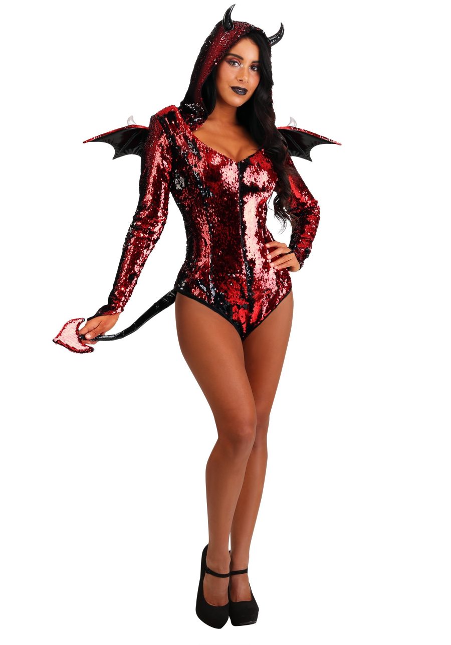 Sequined Red Devil Women's Costume