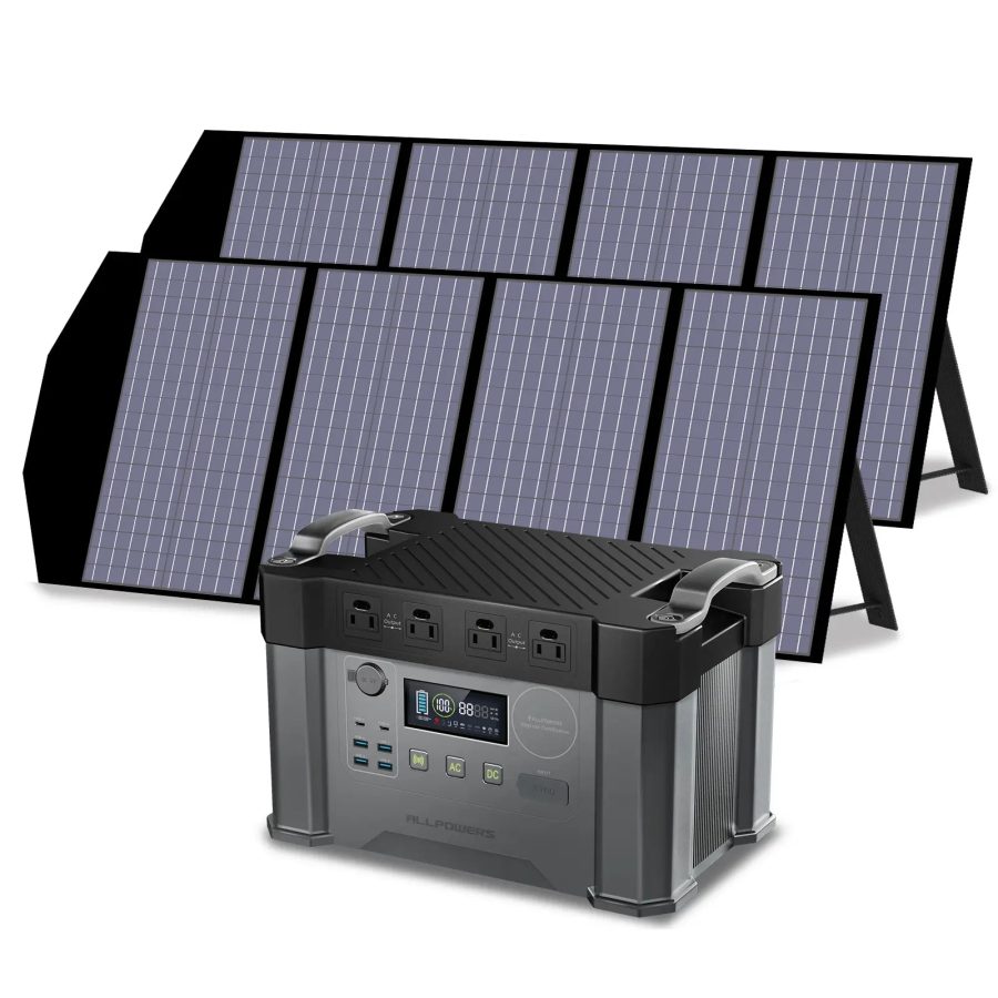 Solar Generator Kit 2000W Power Station 140W Solar Panel