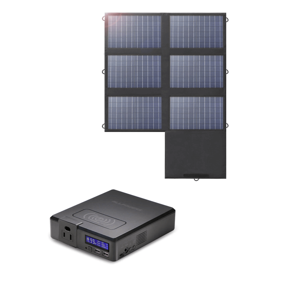 Solar Generator Kit 200W Portable Power Bank 60W Solar Panel