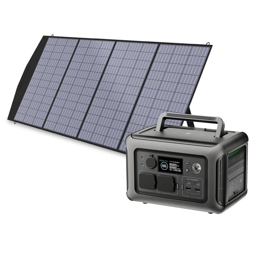 Solar Generator Kit 600W Portable Power Station 200W Solar Panel