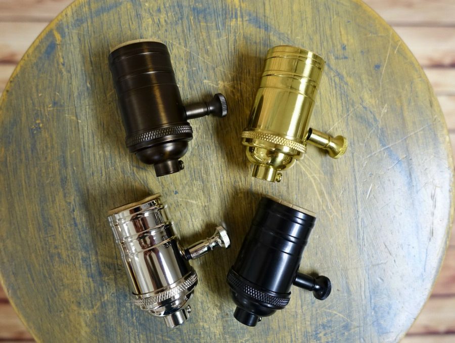 Solid Brass Dimmable Light Socket, Vintage Industrial Lamps, Full Range Dimmer