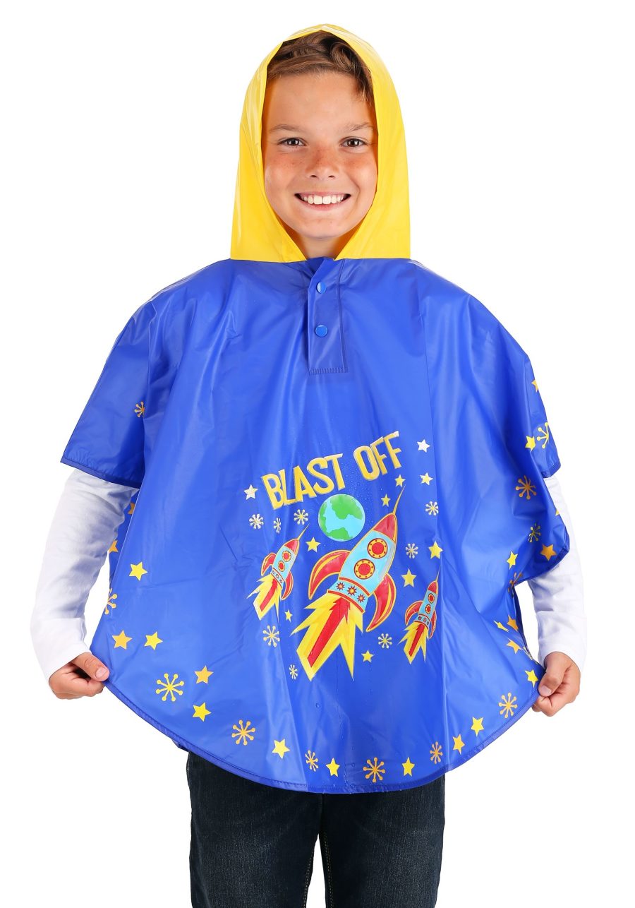 Space/Rocket Color Changing Poncho