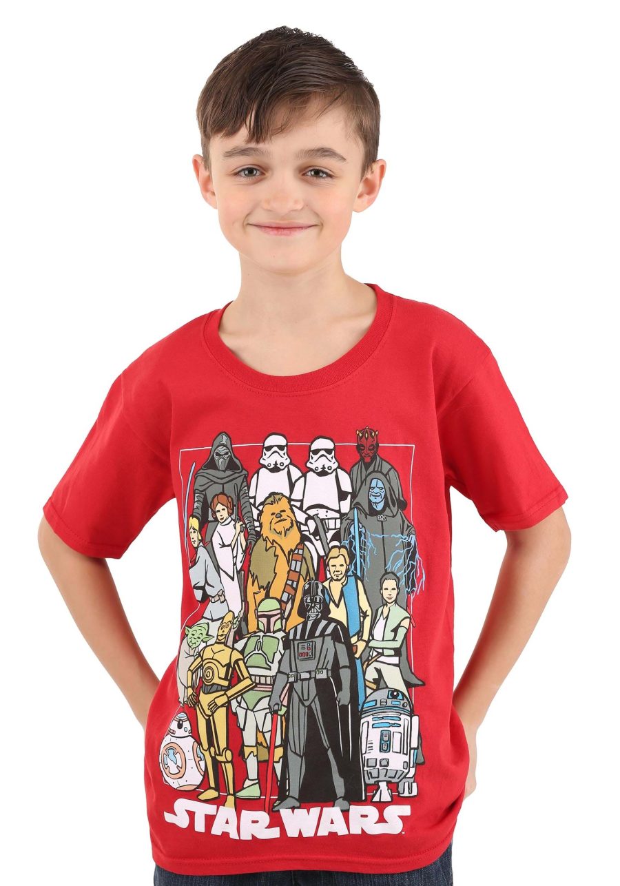 Star Wars Boy's Character Red T-Shirt