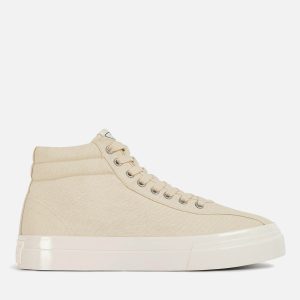 Stepney Workers Club 's Varden Canvas Hi-Top Trainers - Raw Ecru - UK 3