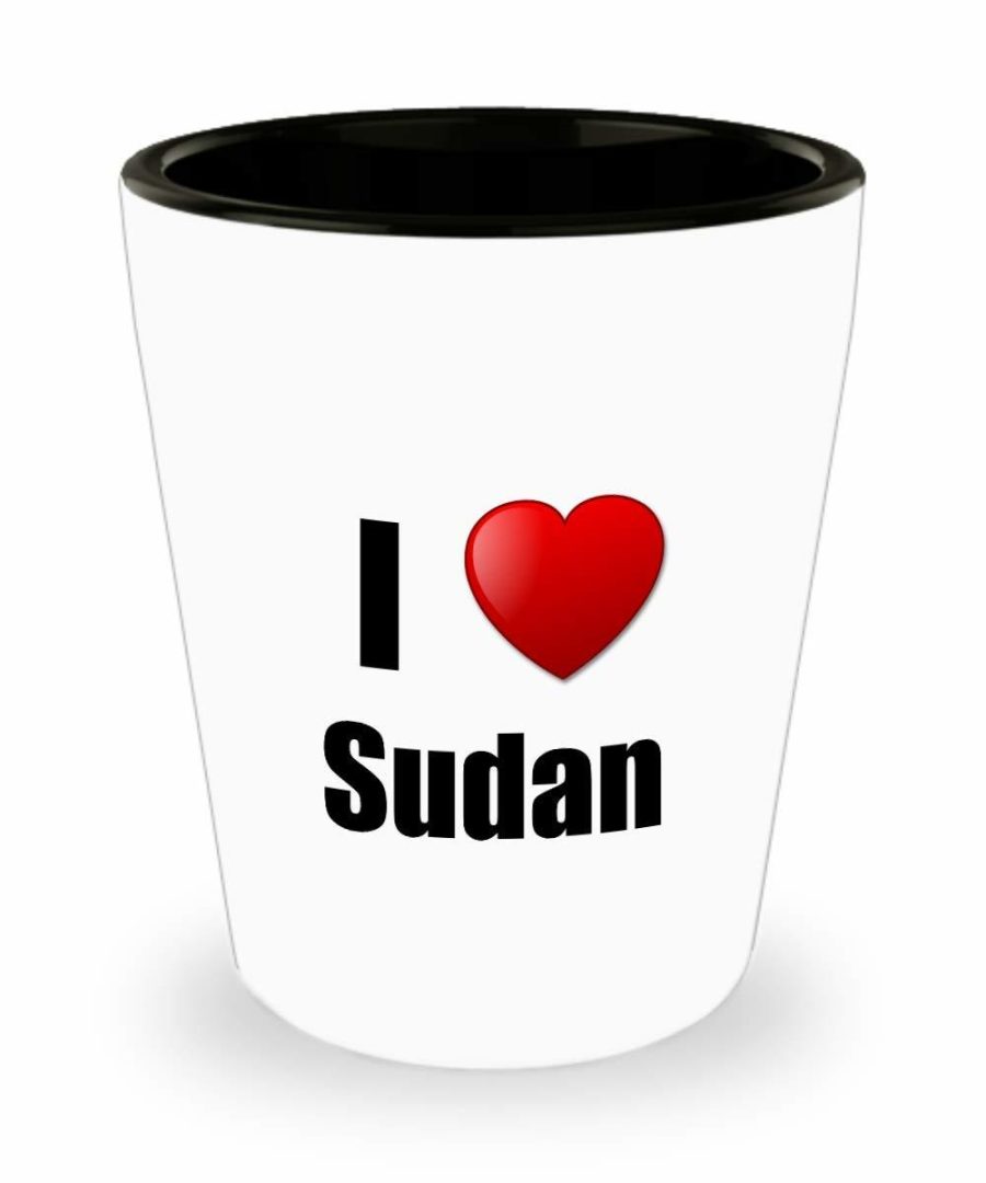 Sudan Shot Glass I Love Country Lover Pride Funny Gift Idea For Liquor Lover Alc