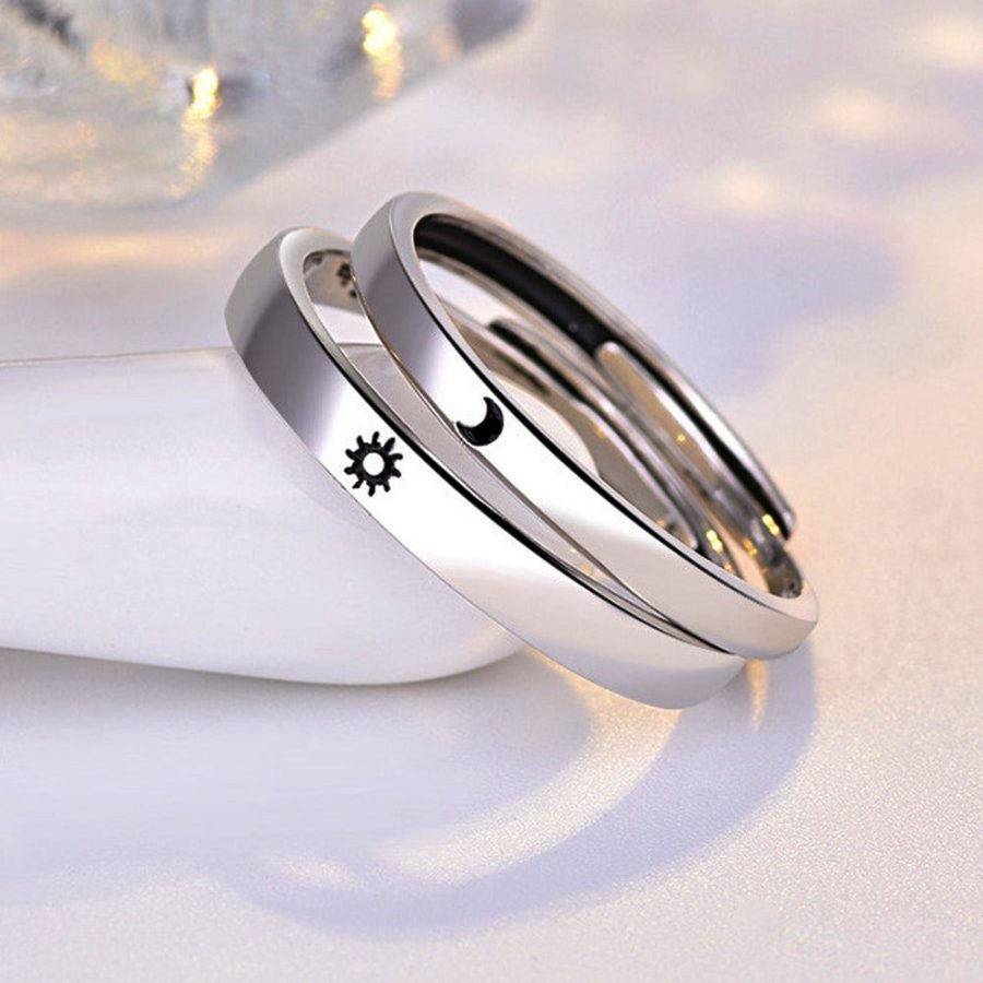 Sun And Moon Promise Rings For Couples