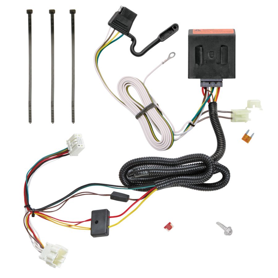 TEKONSHA 118561 T-One T-Connector Harness, 4-Way Flat, Compatible with Select Honda CR-V, Black
