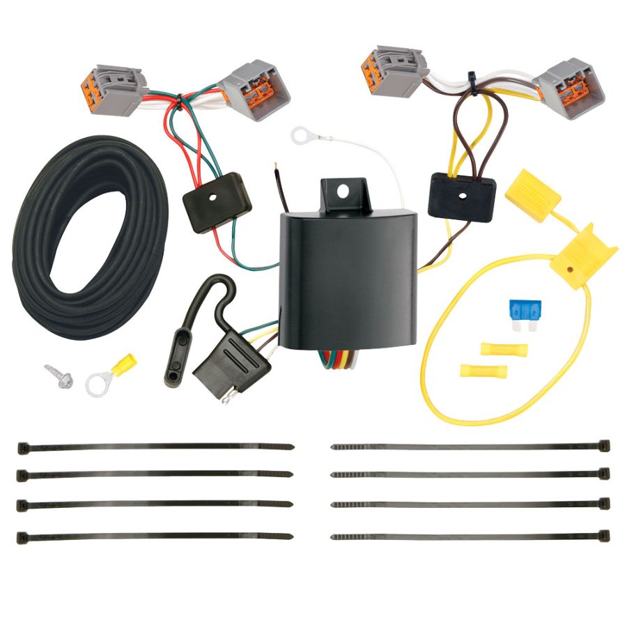 TEKONSHA 118613 T-One T-Connector Harness, 4-Way Flat, Compatible with Select Ford Transit Connect, Black