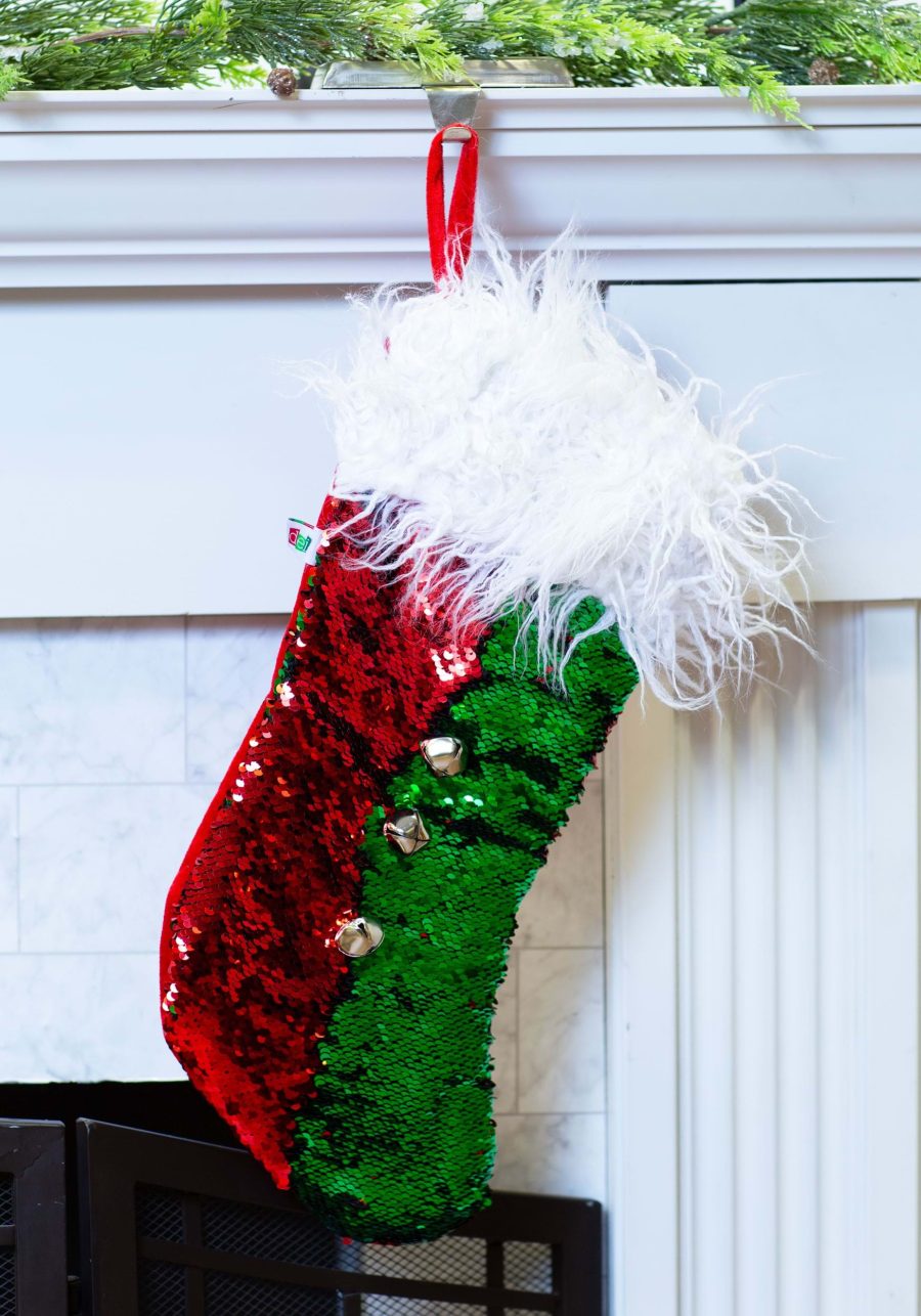 The Reversible Jingle Bell Sequin Stocking