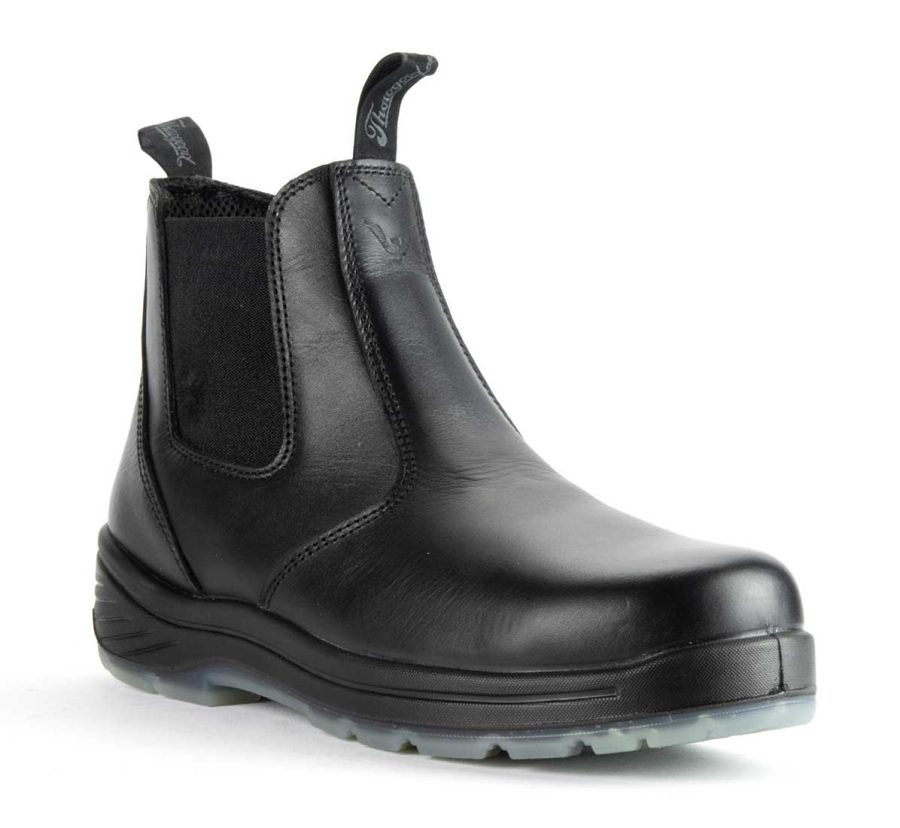 Thorogood - 834-6134 - Men's Black Quick Release 6" Station Boot with Translucent Bottom Work Boot