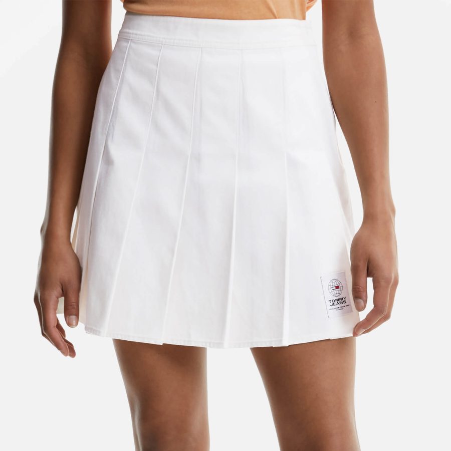 Tommy Jeans Tjw Pleated Cotton-Blend Tennis Skirt - XL