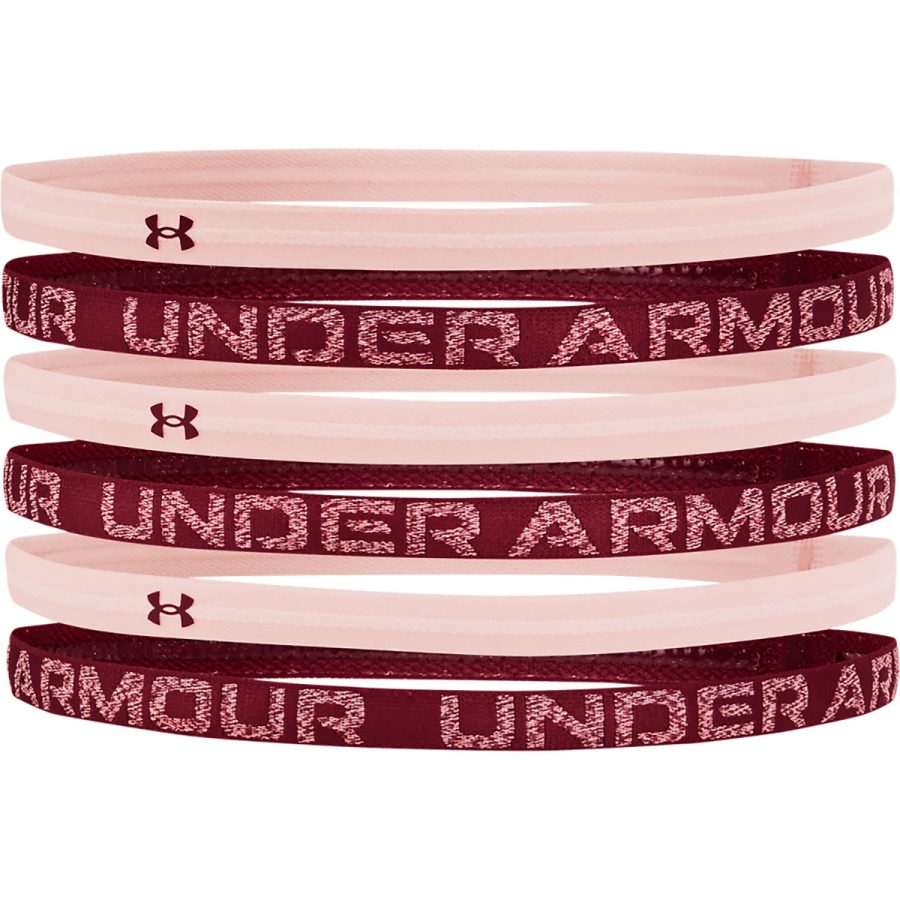 UA Heather Mini Headbands (6PK) - Micro Pink/League Red/League Red/MISC
