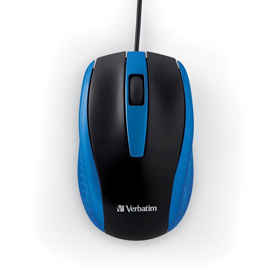 VERBATIM 99743 Corded Notebook Optical Mouse (Blue)