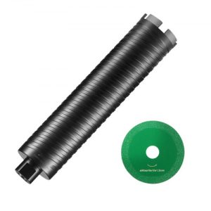 VEVOR Core Drill Bit, 2.5" Wet/Dry Diamond Core Drill Bits for Brick and Block, Concrete Core Drill Bit with Pilot Bit Adapter and Saw Blade, 9.5" Drilling Depth, 5/8"-11 Inner Thread, Laser Welding