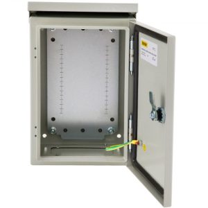 VEVOR Electrical Enclosure, 12x8x8in, Tested to UL Standards NEMA 4 Outdoor Enclosure, IP65 Waterproof & Dustproof Cold-Rolled Carbon Steel Hinged Junction Box for Outdoor Indoor Use, with Rain Hood