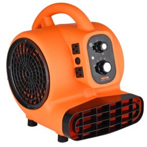 VEVOR Floor Blower, 1/4 HP, 1000 CFM Air Mover for Drying and Cooling, Portable Carpet Dryer Fan with 4 Blowing Angles and Time Function, for Janitorial, Home, Commercial, Industrail Use, ETL Listed