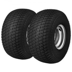 VEVOR Lawn Mower Tires with Rim, 20x8-8" Tubeless Tractor Tires, 2-Pack Tire and Wheel Assembly, S-Turf Pneumatic Tires with 3.5" Offset Hub and 3/4" Bushing Size, for Riding Mowers Lawn Tractors