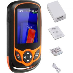 VEVOR Thermal Imaging Camera, 256 x 192 IR Resolution Pocket Infrared Thermal Imager with WiFi, 25Hz Refresh Rate Thermal Camera Pocket with 3.2" Touch Screen, 0.3MP Visual Camera, -4°F-1022°F, IP54