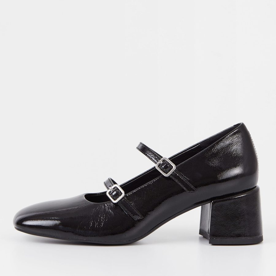 Vagabond Women's Adison Patent-Leather Heeled Mary Jane Shoes - UK 4