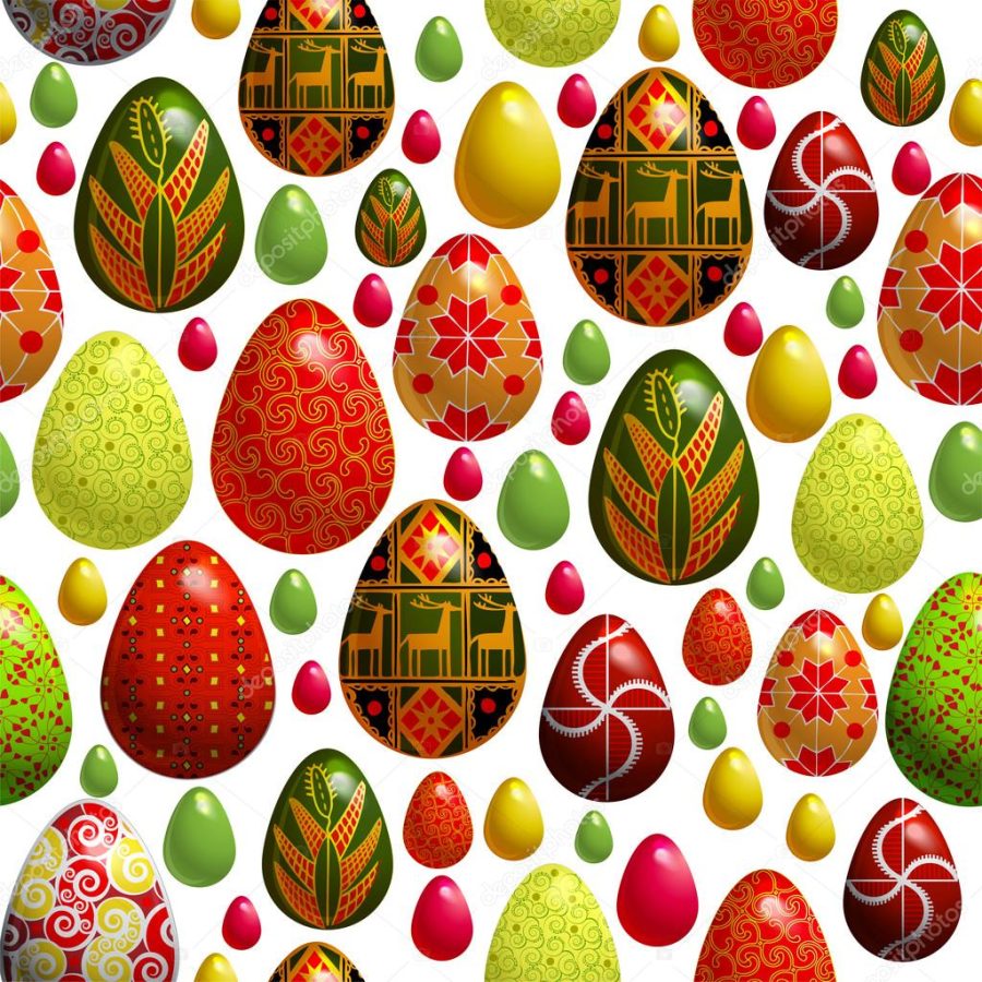 Vector background with easter eggs