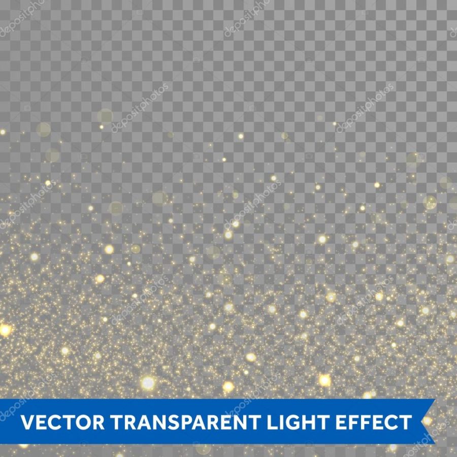 Vector gold glitter particles background. Sparkling star texture.