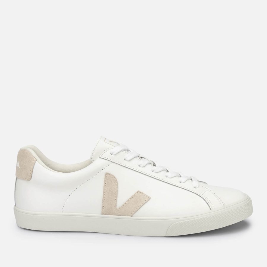 Veja Women's Esplar Leather Low Top Trainers - Extra White/Sable - UK 3