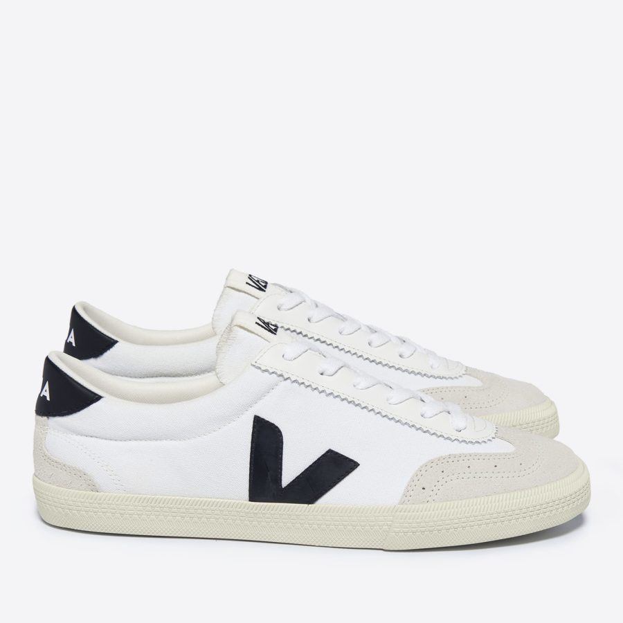 Veja Women's Volley Cotton-Canvas and Suede Low-Top Trainers - UK 3