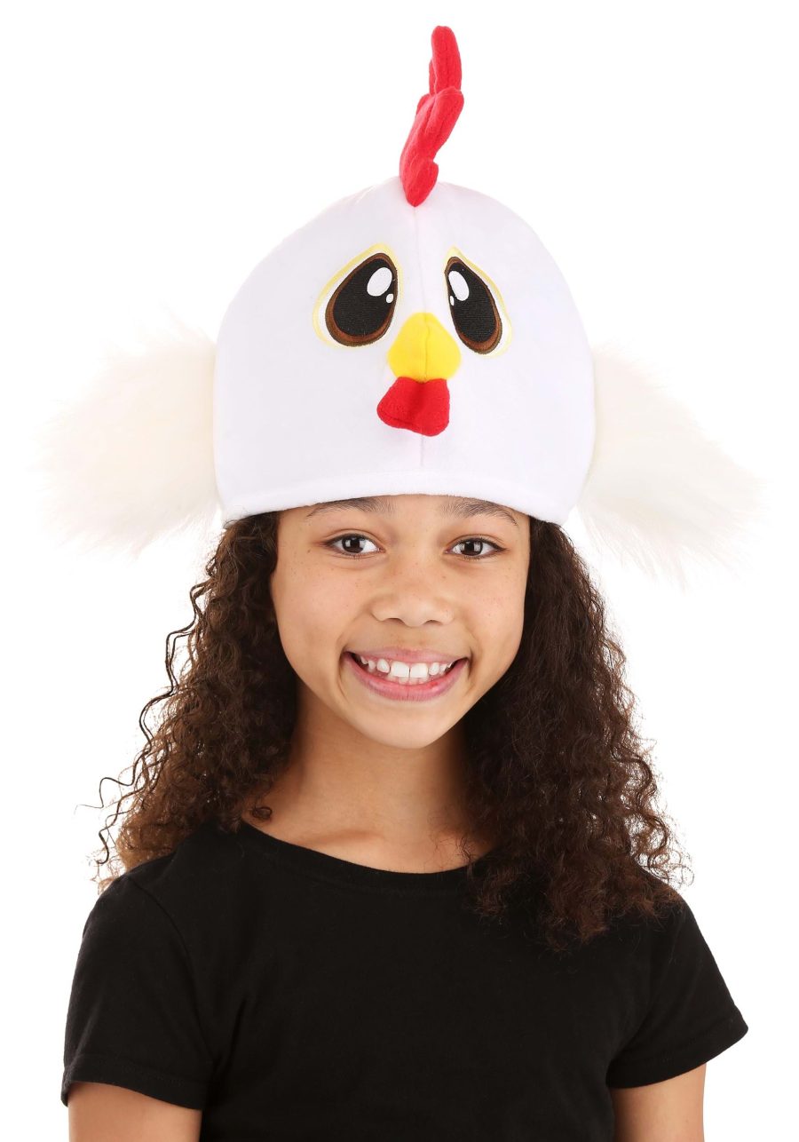 Velour Chicken Costume Plush Hat