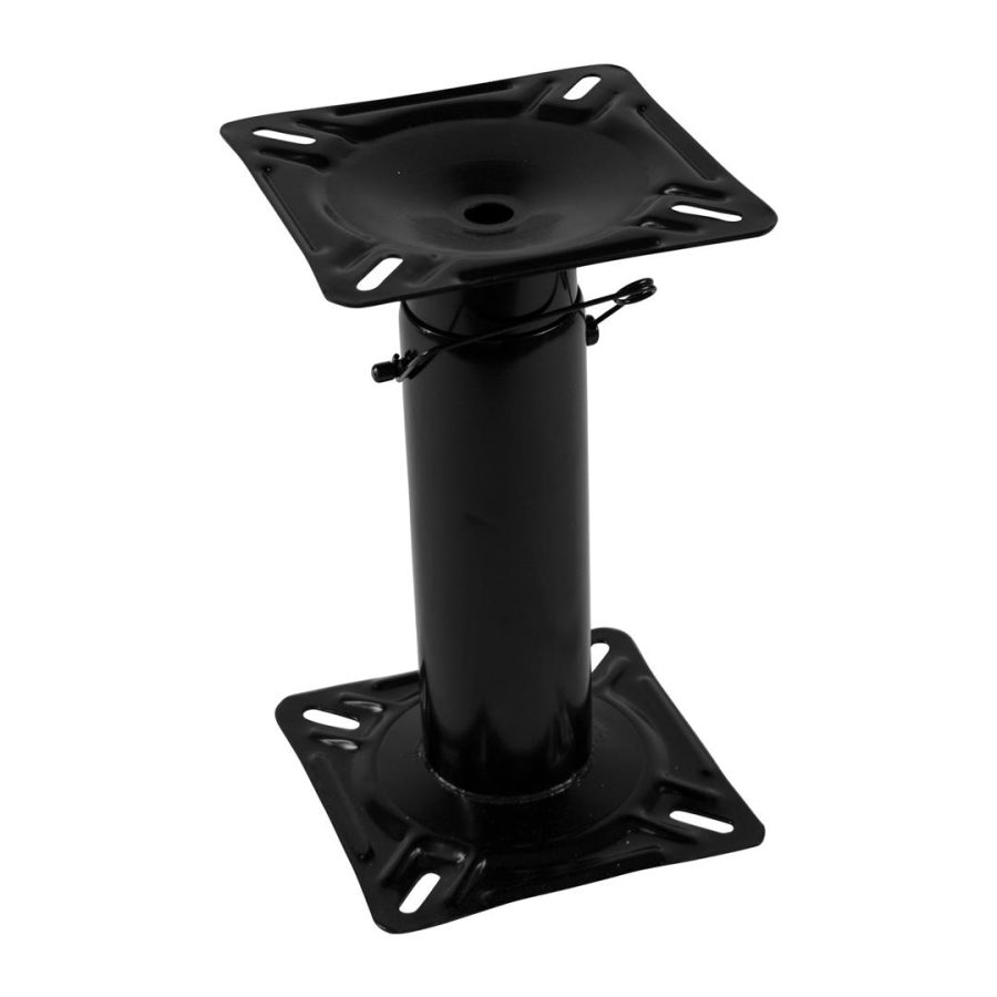 WISE 8WD1255 Boat Seat Pedestal, Adjustable from 12 INCH to 18 INCH Height, Black