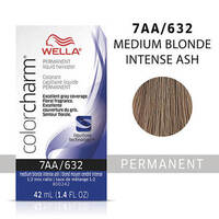 Wella Color Charm 7AA Medium Blonde Intense Ash Permanent Hair Colour - 4 Hair Colours,6%/20 Volume Developer (32oz)
