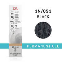 Wella Color Charm Permanent Gel Hair Colour - Black,2 Hair Colours,6%/20 Volume Developer (3.6oz)