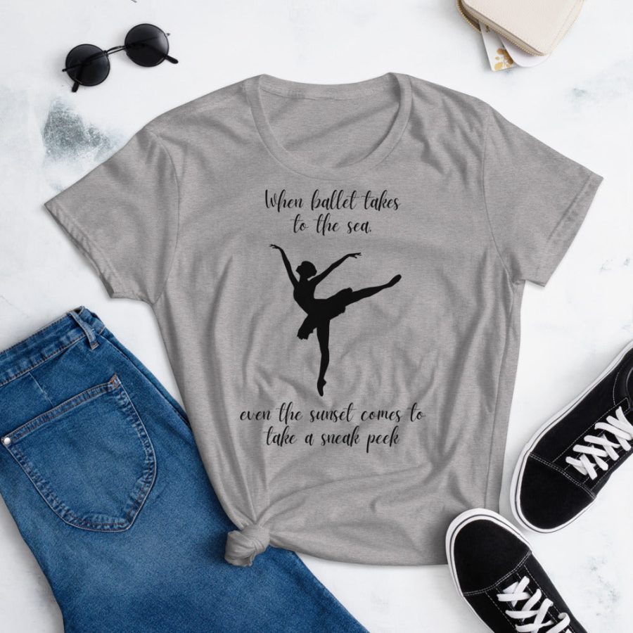 When Ballet Takes To The Sea Even The Sunset Comes To Take A Sneak Peek T-Shirt