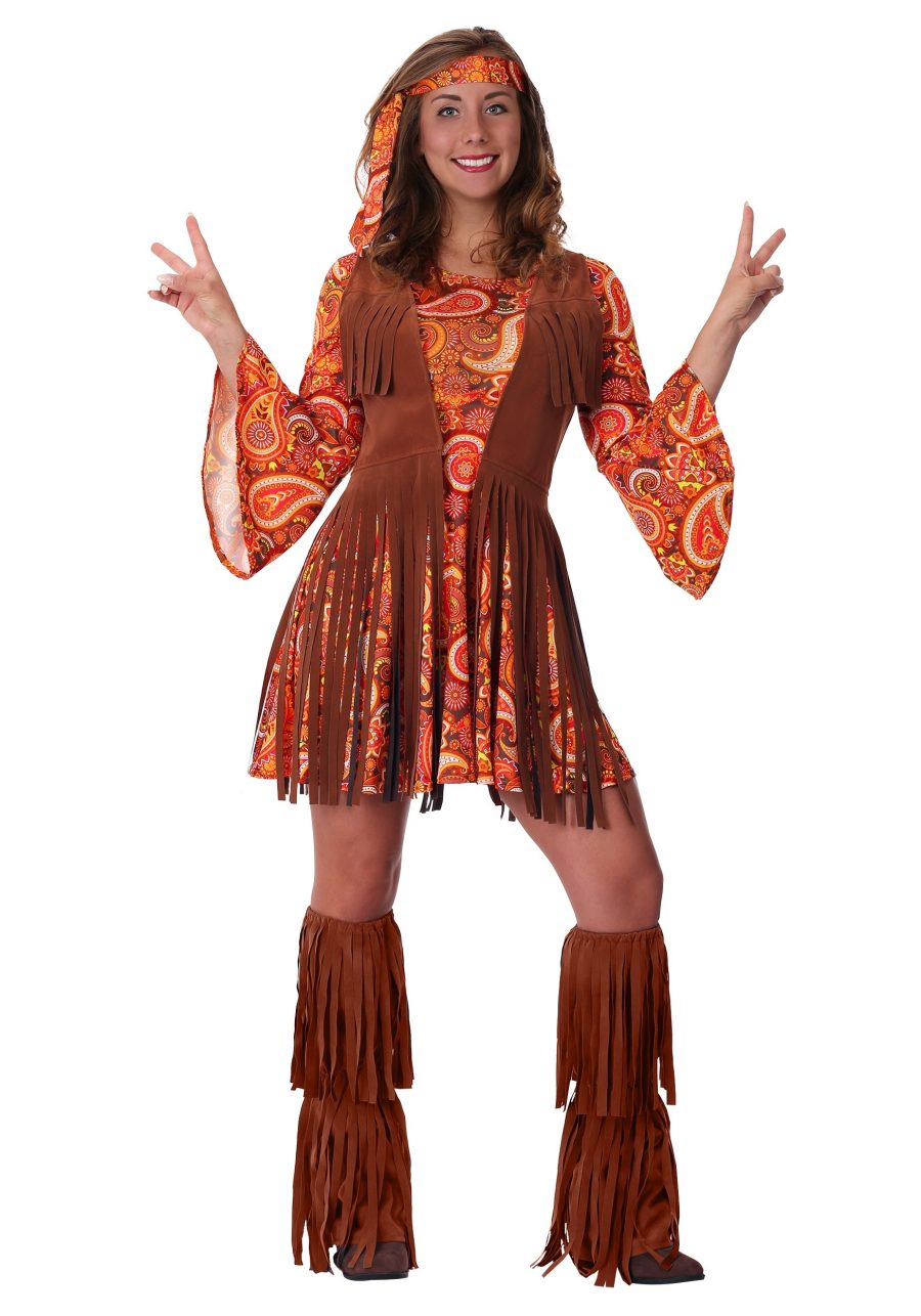 Women's Plus Size Fringe Hippie Costume
