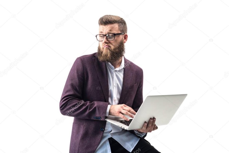 businessman using laptop