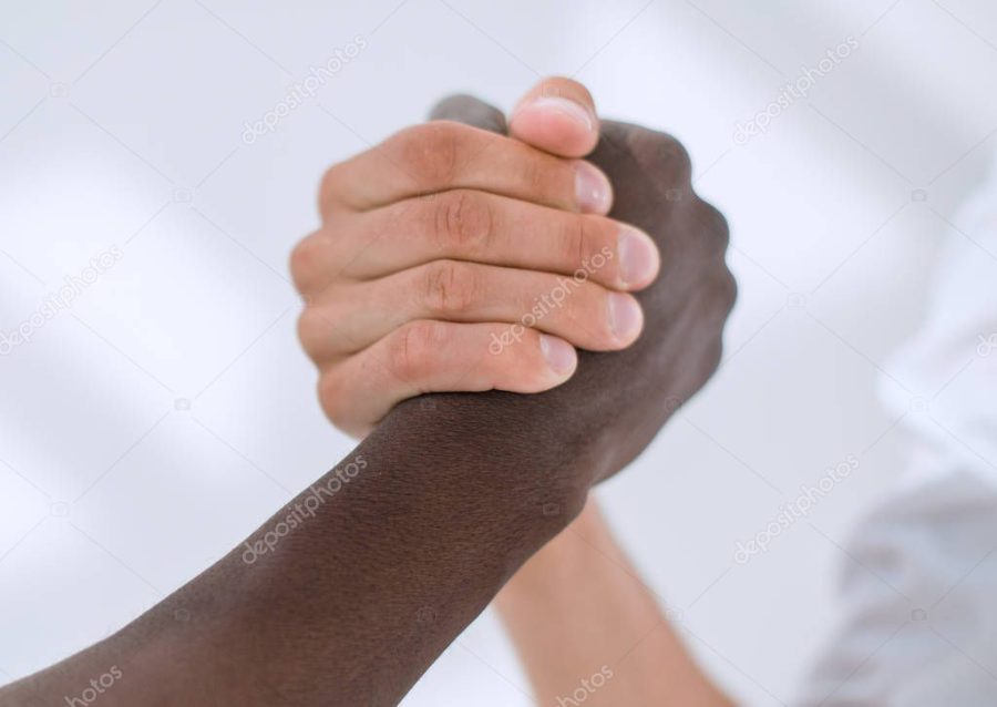 close up.friendly handshake of business partners