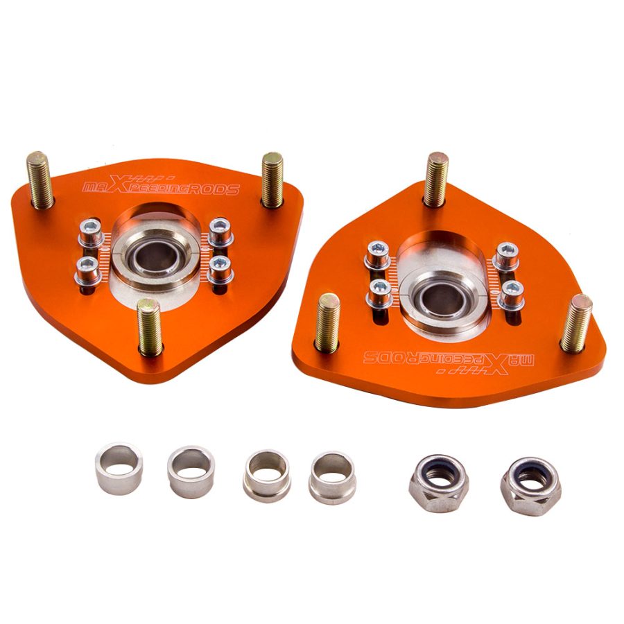 2x Front Coilover Camber Plate Top Mount compatible for Nissan S13 S14 Silvia 180SX 240SX