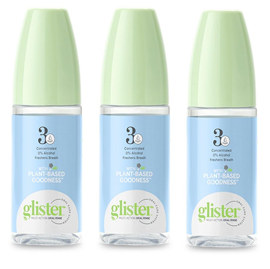 3 x Glister Multi-Action Oral Rinse 72ml - 2.43 fl. oz Mouthwash