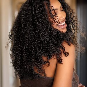 4C Baby hair Tiktok Inspired Hair UNice Hair Brazilian Natural Pre-plucked Long Curly 13x4 Transparent Lace Front Wig 100% Human Hair