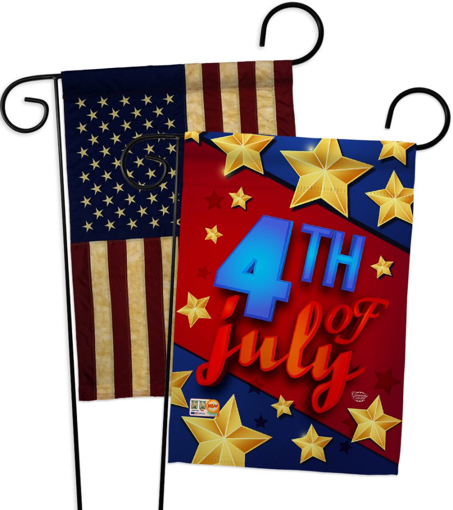 4th of July Stars - Impressions Decorative USA Vintage - Applique Garden Flags P