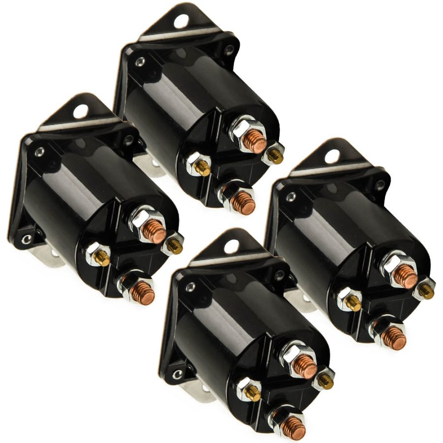 4x 12V Solenoid Switch 1013609 for Club Car compatible for DS 1984-Up/Precedent Gas compatible for Golf Cart