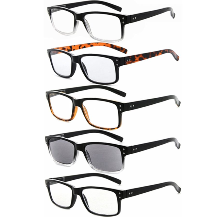 5 Pack Reading Glasses Retro Readers Men Women R032-A