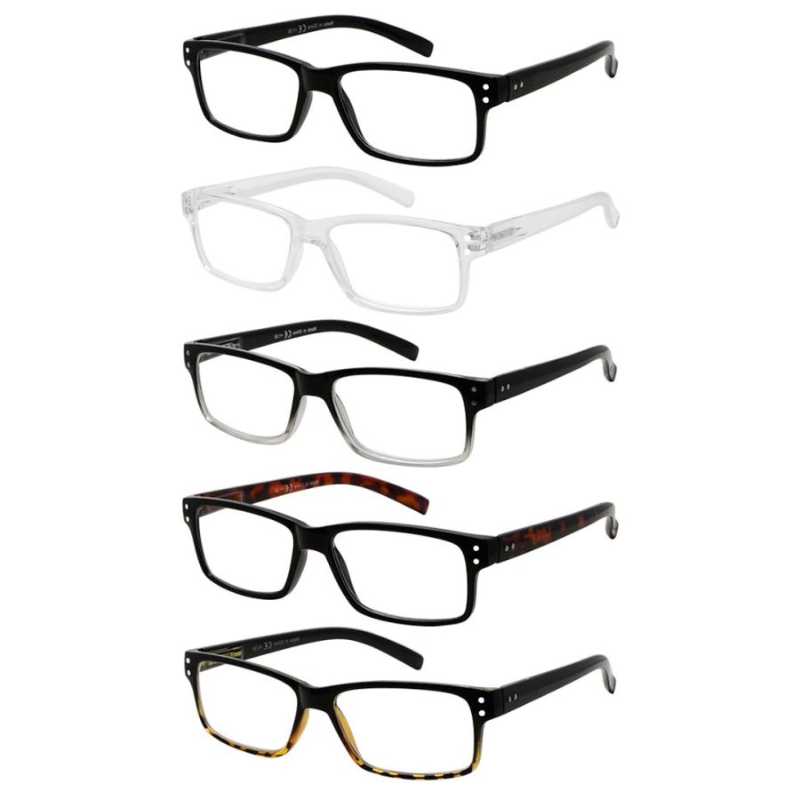 5 Pack Vintage Reading Glasses for Men and Women R032