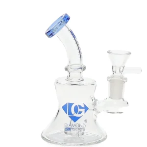 6" Showerhead Perc Mini Dab Rig by Diamond Glass