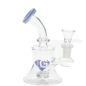 6" Showerhead Perc Mini Dab Rig by Diamond Glass