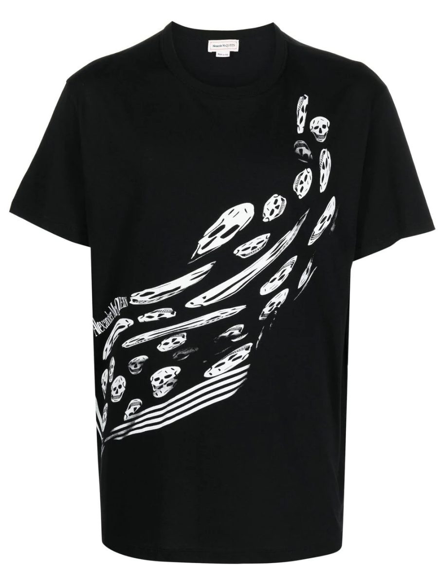 ALEXANDER MCQUEEN Skeleton-print Short-sleeved T-shirt Black